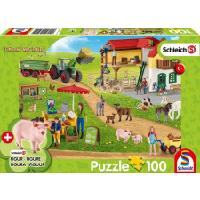 Schmidt 100 db-os Schleich puzzle figurával - Farm World (56404) játékfigura