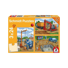 Schmidt 3 x 24 db-os puzzle - Construction Work Ahead (56200) puzzle, kirakós
