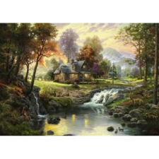 Schmidt Puzzle 1000 db-os - Menedékház a patak mellett - Thomas Kinkade - Schmidt (58445) puzzle, kirakós