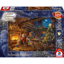 Schmidt Puzzle játék 1000 darabos Santa Claus and his elves Limited Christmas Edition puzzle, kirakós