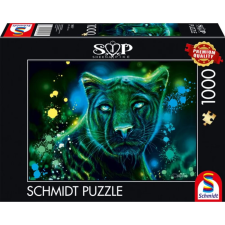Schmidt Puzzle játék 1000 darabos Sheena Pike Neon kék párduc puzzle, kirakós