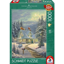 Schmidt Puzzle játék 1000 darabos Thomas Kinkade On Christmas Eve puzzle, kirakós