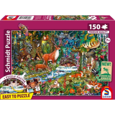 Schmidt Puzzle játék 150 darabos Az európai erdei állatok puzzle, kirakós