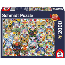 Schmidt Puzzle játék 2000 darabos La Catrina maszkok puzzle, kirakós