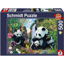 Schmidt Puzzle játék 500 darabos A panda család a vizezésnél puzzle, kirakós
