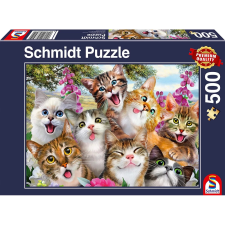 Schmidt Puzzle játék 500 darabos Macska szelfi puzzle, kirakós