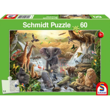 Schmidt Puzzle játék 60 darabos Afrikai állatok puzzle, kirakós