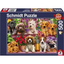 Schmidt Spiele Dog in the shelves, 500 db (58973) Hunde im Regal (407199) puzzle, kirakós