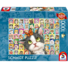 Schmidt SPIELE Puzzle játék 1000 darabos Cicák utánzása