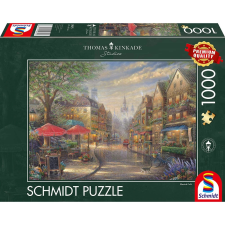 Schmidt SPIELE Puzzle játék 1000 darabos Thomas Kinkade Café in Munich puzzle, kirakós