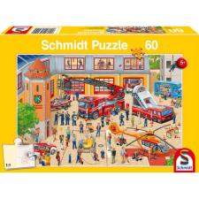 SCHMIDTSPIELE Puzzle játék 60 darabos Gyereknap a tűzoltó állomáson puzzle, kirakós
