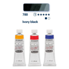 Schmincke Mussini olajfesték, 35 ml - 780, ivory black hobbifesték