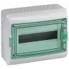 SCHNEIDER 13432 Kaedra Kiselosztó, átlátszó ajtó, falon kívüli, 1x18 modul, szürke