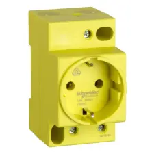 SCHNEIDER 15033 Acti9 iPC 2P+F dugaszoló aljzat, 16A, sárga villanyszerelés