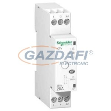 SCHNEIDER A9C15031 ACTI9 iCT+20A kézi vezérlésű impulzusrelé, 1P+N, Uc 230VAC villanyszerelés