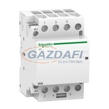 SCHNEIDER A9C20643 ACTI9 iCT40A kontaktor, 60Hz, 3NO, 220-240VAC villanyszerelés