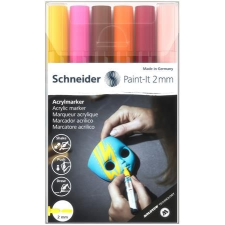 SCHNEIDER Akril marker készlet, 2 mm, SCHNEIDER "Paint-It 310", 6 különbözõ szín - TSC310V63 (120197) filctoll, marker