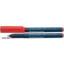 SCHNEIDER Alkoholos marker, 1-2 mm, kúpos, SCHNEIDER &quot;Maxx 240&quot;, piros filctoll, marker