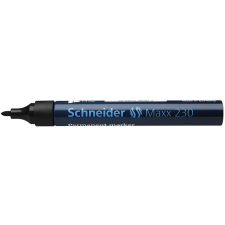 SCHNEIDER Alkoholos marker, 1-3 mm, fémházas, schneider &quot;maxx 230&quot;, fekete 123001 filctoll, marker