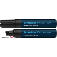 SCHNEIDER Alkoholos marker, 4-12 mm, vágott, SCHNEIDER &quot;Maxx 280&quot;, fekete filctoll, marker