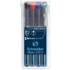 SCHNEIDER Alkoholos marker készlet, OHP, 0,4 mm, SCHNEIDER "Maxx 220 S", 4 különböző szín
