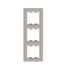 SCHNEIDER Asfora Keret, függőleges, 3-as, bronz villanyszerelés