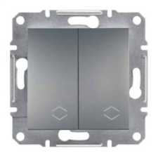 SCHNEIDER ASFORA Kettős váltókapcsoló, rugós bekötés, acél (106+6), EPH0600162 villanyszerelés