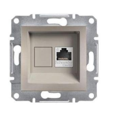 SCHNEIDER Asfora Számítógép aljzat Cat6, 1-es, keret nélkül, bronz villanyszerelés