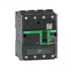 SCHNEIDER C11F4TM050L kompakt megszakító NSXm F (36 kA 415 VAC), 4P 4d, 50 A beállítás TMD kioldóegység, EverLink csatlakozókkal
