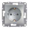  Schneider Electric Asfora EPH2900161 földelt csatlakozóaljzat (dugalj), 2P+F, aluminium burkolattal. keret nélkül, süllyesztett, 16A 250V ( EPH2900161 ).
