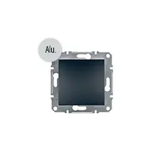 Schneider Electric Asfora - Kapcsoló, keresztkapcsoló, keret nélkül, alumínium villanyszerelés