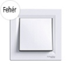 Schneider Electric Asfora - Kapcsoló, két pólusú, komplett, fehér