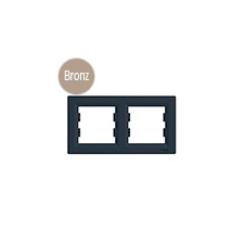 Schneider Electric Asfora - Keret, 2-es, bronz villanyszerelés