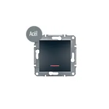 Schneider Electric Asfora - Nyomógomb, jelzőfényes, keret nélkül, acél villanyszerelés