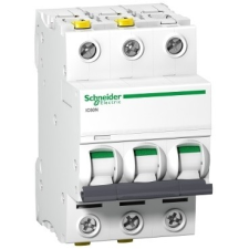 Schneider Electric Kismegszakító 3P,10A, D karakterisztika, 6 kA Acti9 IC60N (Schneider A9F05310) villanyszerelés
