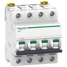Schneider Electric Kismegszakító 4P,6A, C karakterisztika, 15 kA Acti9 IC60L (Schneider A9F94463) villanyszerelés