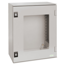 Schneider Electric NSYPLM64TG Thalassa PLM műanyag szekrény, átlátszó ajtóval, 647x436x250, IP66, szerelőlap nélkül villanyszerelés