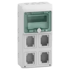 Schneider Electric Schneider 13179 MUREVA (Kaedra) Kiselosztó, átlátszó ajtó, 1x8 modul+4 nyílás villanyszerelés