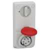 Schneider Electric Schneider 82036 MUREVA PK (Unika) Panelre szerelhető, reteszelhető aljzat, 3P+N+F, 6h, 16A, 415V, IP44, védelem nélkül
