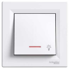 Schneider Electric Schneider EPH1800121 ASFORA jelzőfényes/lámpajel/rugós bekötés/fehér egypólusú nyomó (EPH1800121)