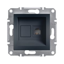 Schneider Electric Schneider EPH4100171 ASFORA antracit 1xRJ11 telefon aljzat (EPH4100171) villanyszerelés