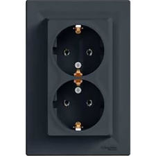 Schneider Electric Schneider EPH9900171 ASFORA csavaros antracit 2x2P+F csatlakozóaljzat (EPH9900171) villanyszerelés