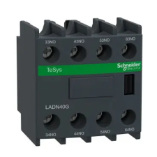 Schneider Electric SCHNEIDER LADN40G Segédérintkező blokk, homloklapi, 4Z villanyszerelés