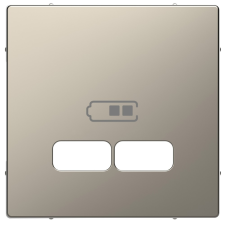 Schneider Electric Schneider MTN4367-6050 nikkel burkolat USB töltő betétekhez (Merten D-Life) villanyszerelés