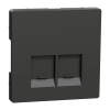 Schneider Electric Schneider MTN4572-6034 MERTEN Fedlap, 2xRJ45 aljzathoz, D-Life, antracit
