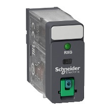 Schneider Electric Schneider RXG12JD Zelio RXG Interfész relé, 1CO, 10A, 12VDC, tesztgomb, LED villanyszerelés