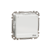 Schneider Electric SDD211024 vízmentes földelt csatlakozóaljzat (dugalj), biztonsági zsaluval (gyermekvédelemmel), csapófedéllel, 2P+F, fehér burkolattal, rugós bekötés, keret nélkül, süllyesztett, 16A 250V IP44 (Sedna Design / Elements)