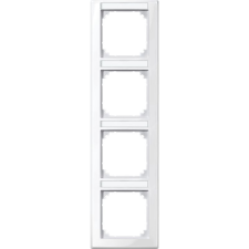 Schneider Electric Zrt. MERTEN M-Smart feliratozható négyes, függőleges keret, polárfehér 470419 Schneider villanyszerelés