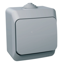 Schneider Electric Zrt. Schneider Cedar egypólusú nyomó, IP44, szürke (101N) (Plus) villanyszerelés