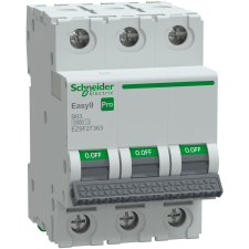 Schneider Electric Zrt. Schneider Easy9 Pro kismegszakító 3P B 63A (EZ9F27363) villanyszerelés